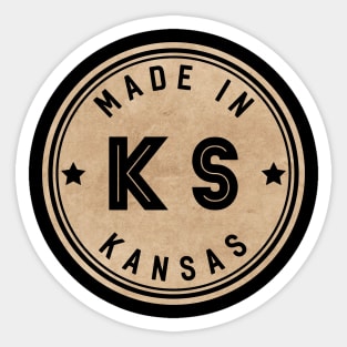 Made In Kansas KS State USA Sticker